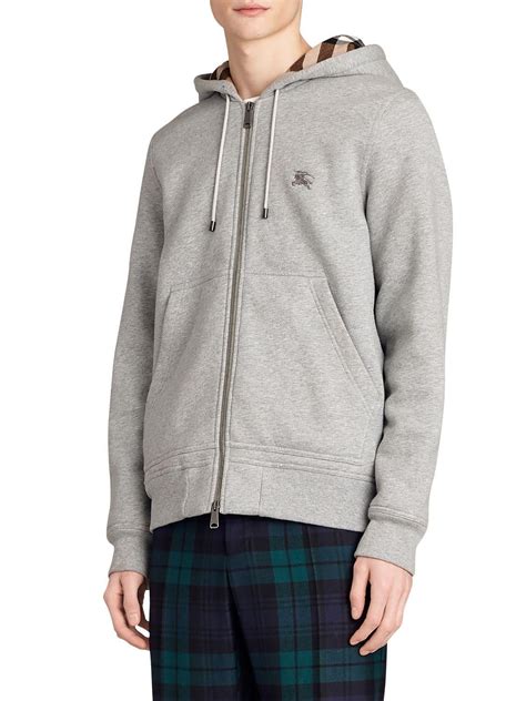 burberry zip up grey|Burberry zip hoodie grey.